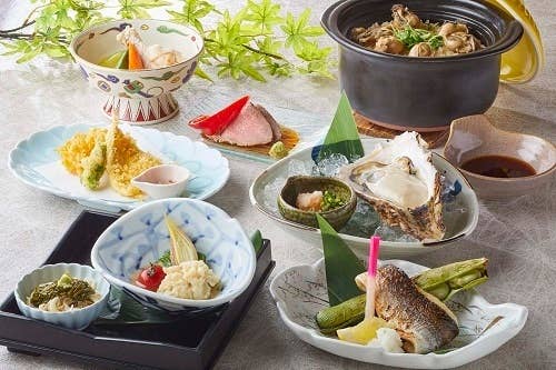 新潟産岩牡蠣と旬の夏野菜満喫コース【食事のみ】