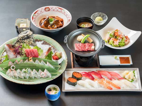 【ランチタイム限定】お寿司やステーキを愉しむ特別コース《全7品》【誕生日/ご慶事/法要/ランチ】