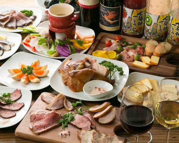 【※燻煙コース1】スモークチキン含む10品(2h飲み放題付き)