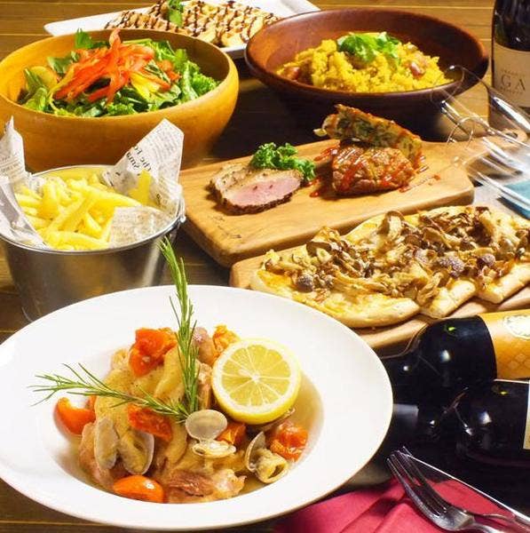 【新年会に】たっぷり3時間飲み放題+旬の食材を使用したお料理全8品4000円⇒3500円
