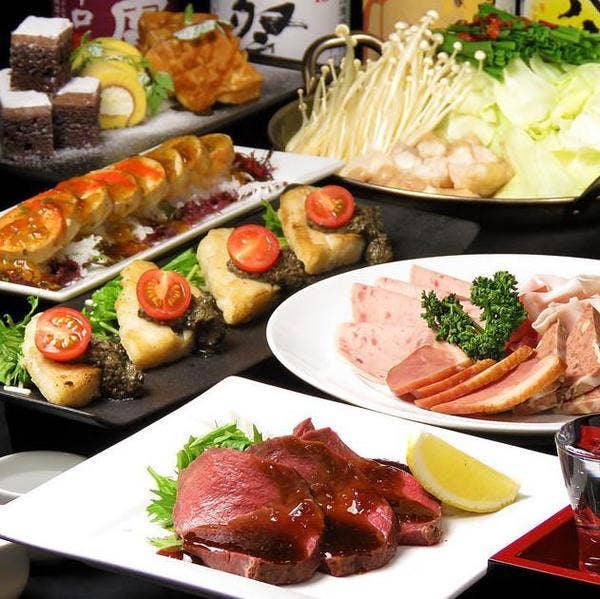 新年会に主賓へ『最上の極み』2種の選べるお鍋など全10品、3時間飲み放題付き6000円⇒5000円