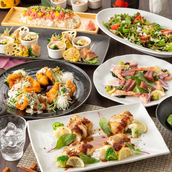 <6/8迄>【季節の創作コース】2時間飲放付 全10品 4400円⇒4000円(税込)