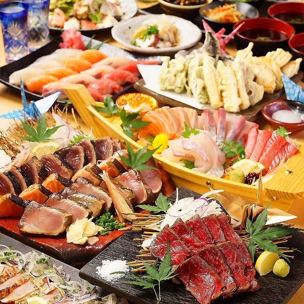 【プレミアムコース】特選和牛の藁焼きステーキ《全10品》2時間飲み放題付き/6000円⇒5500円