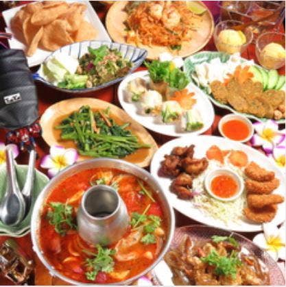 2名~OK★タイ満喫♪プーパッポンカレー入全10品【コップンカップコース】お料理のみ★ 3580円