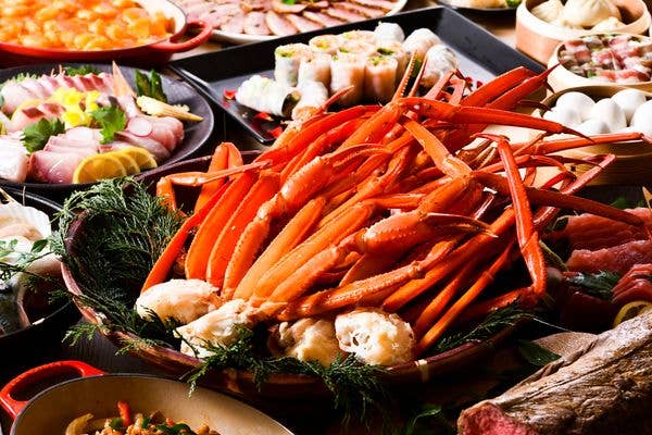 【時間無制限!カニ食べ放題+90分飲み放題付き】大分の地酒・焼酎含んだ豪華ビュッフェプラン