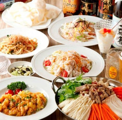 秋冬鍋コース(8品)+2時間飲み放題2180円。11月限定 新年会忘年会二次会宴会