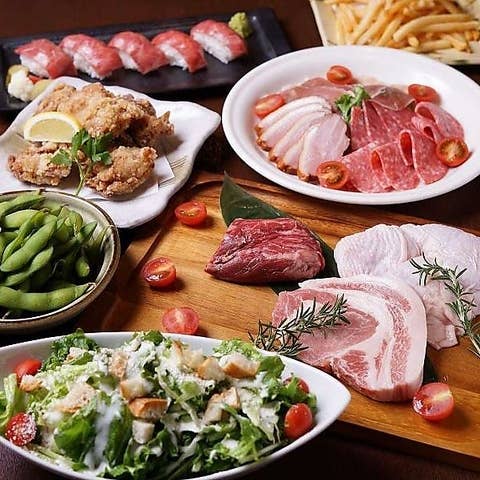 火~木限定【3,000円コース】炭火焼1種に桜姫鷄1枚焼きが楽しめる宴会コース◆6品+2時間飲み放題付◆