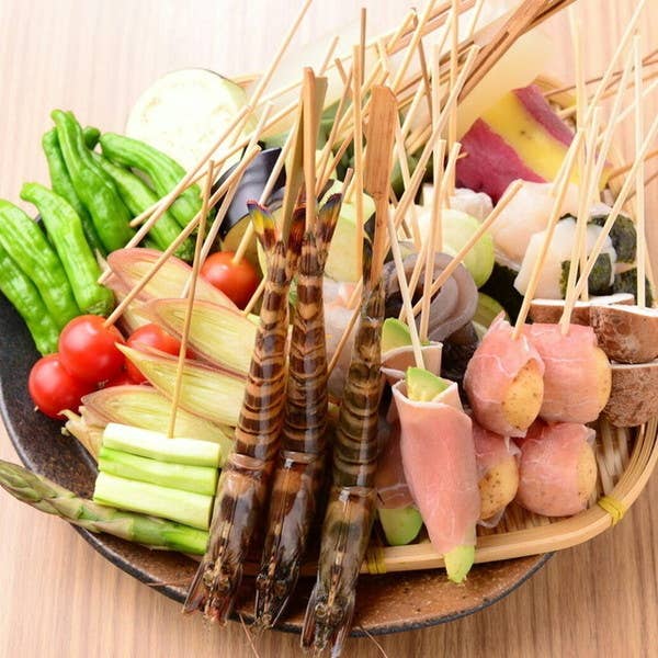 『特選』天ぷら串満喫コース 8品 《6750円⇒6000円》 飲み放題120分(L.O.90分)